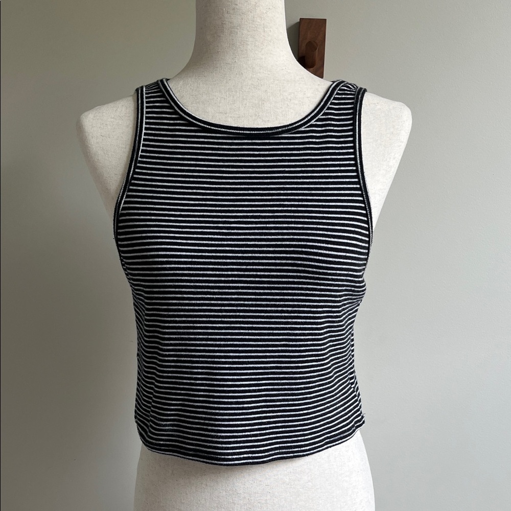 Wild Fable Striped Black and White Tank Top